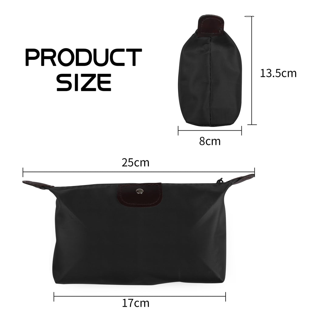 YAODHAOD Makeup Bag Bulk Toiletry Pouch Waterproof Cosmetic Storage Bags,with Zipper Travel Toiletry Organizer Packing Bag Accessory Organizer for Women and Men (5 PCS-Black)