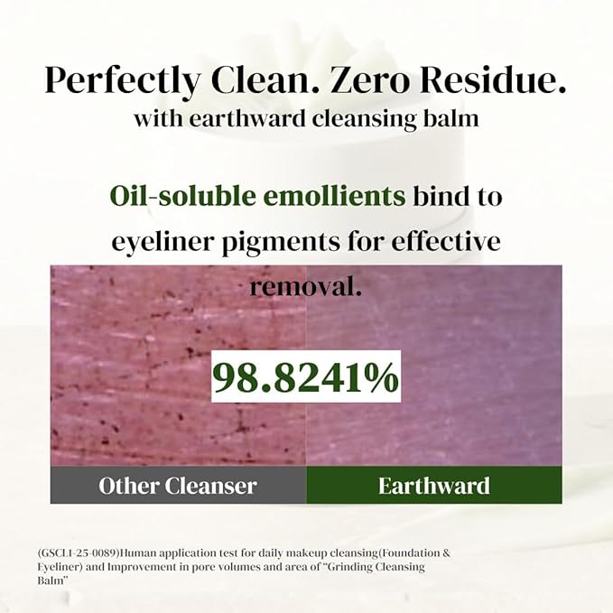 EARTHWARD Cleansing Balm – 98.824% makeup removal with AHA BHA PHA, Salicylic Acid & Centella for Deep Makeup Removal, Pore Cleansing, Blackheads, Oil Control & Sensitive Skin Care (2pcs)