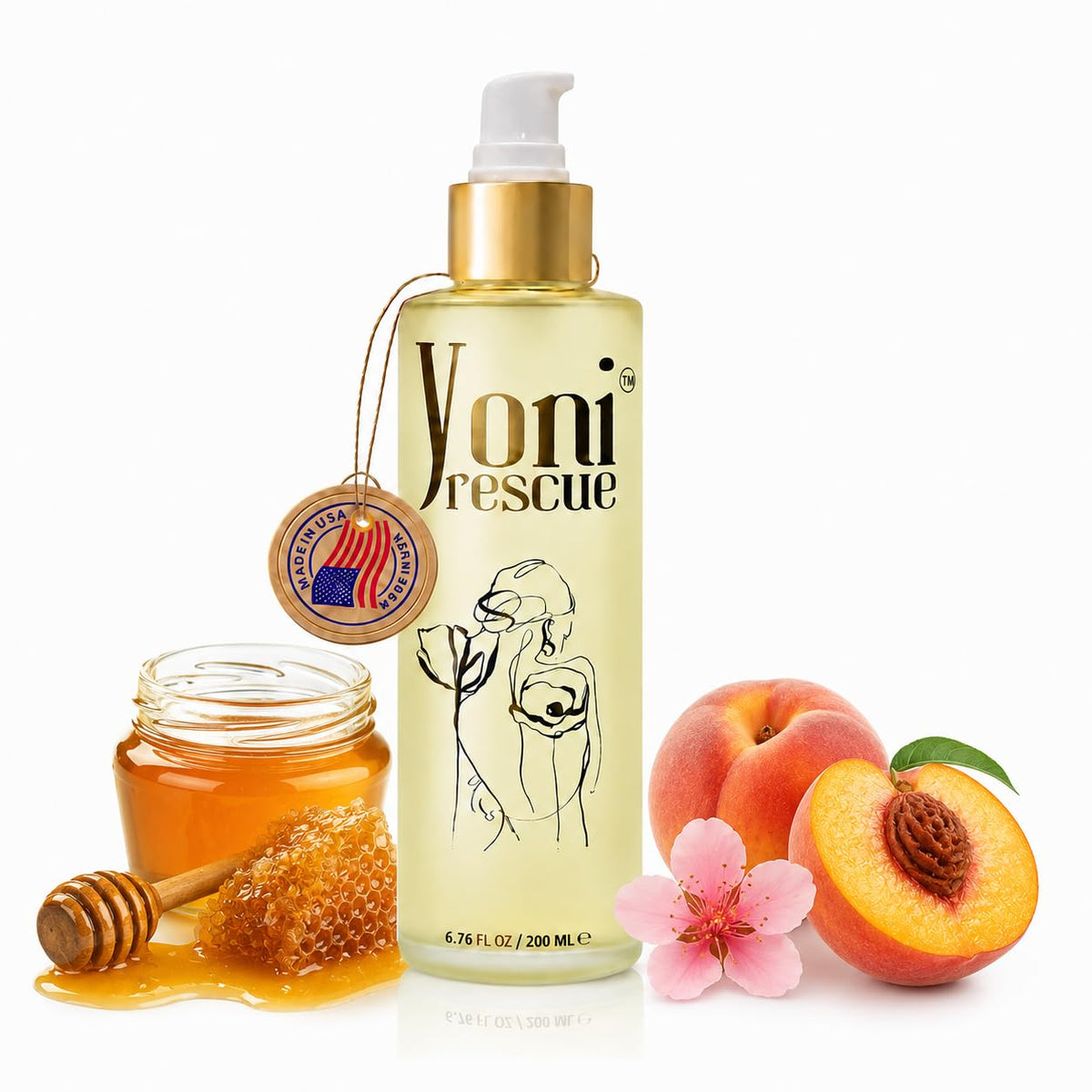 Yoni Rescue Body Oil for Women 6.76 oz Daily Moisturizer, USA Made
