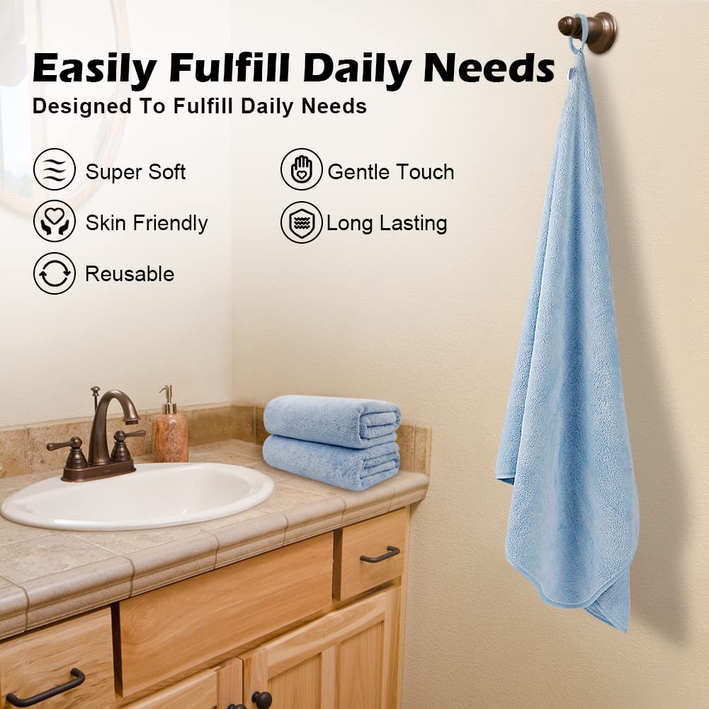 Orighty Bath Towels, Soft Feel Bath Towel, 2 Pack (27'' x 54'')