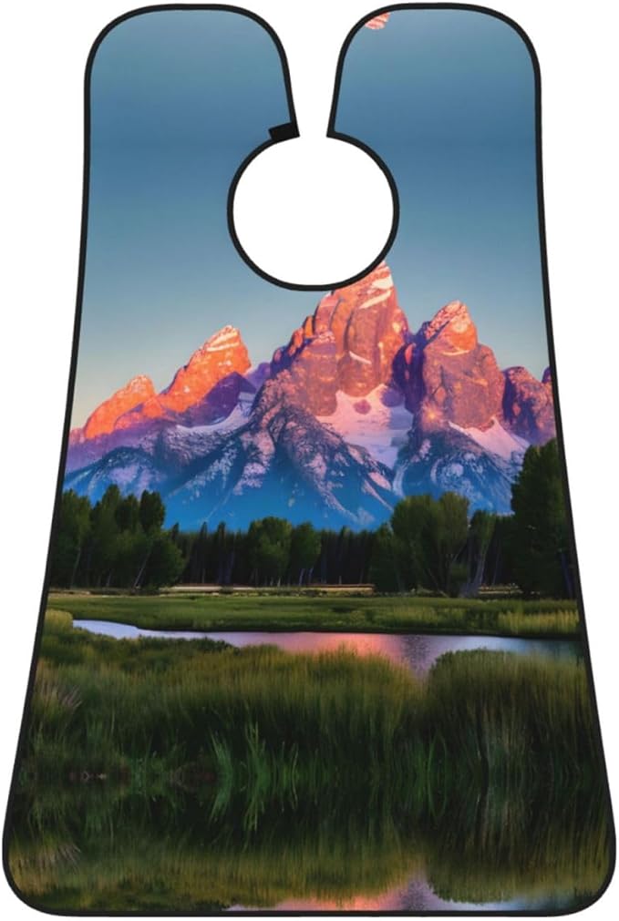 Cute Black Pug Dog-Standard-Scale-2_00x Print Beard Bib Shaving Apron, Beard Hair Trimming Cape Gift For Dad
