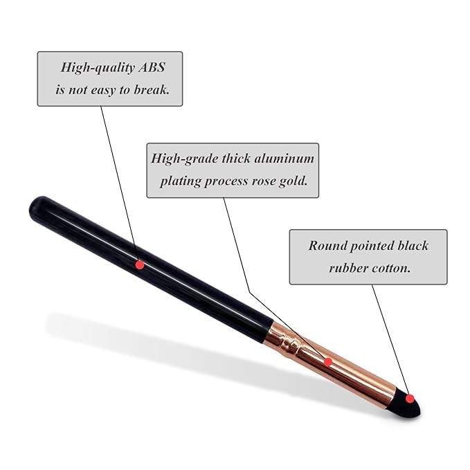 UorPoto 20Pcs Eyeliner Smudge Brush Pencil Stick Set,Professional Sponge Blending Makeup Tool for Eyeshadow and Eyebrow Reusable Applicator