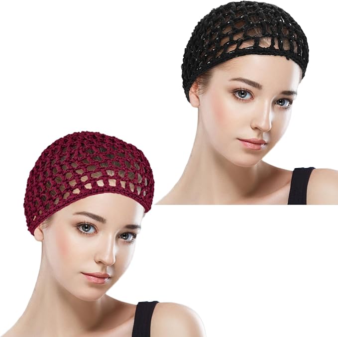 Wig Cap Thick Long Hair Caps Adjustable Net Mesh Braided Weaving Making Crochet Sew Weave Fishnet Grip Headband