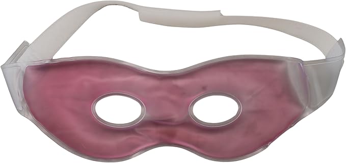 Adjustable Strap Soothing Therapeutic Gel Eye Mask for Hot or Cold Relief - Ideal for Migraine, Stress, and Puffy Eyes Spa Relieve Stress and Tension Dark Circles, Headaches, Migraines (Pink)