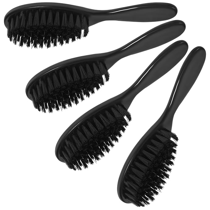 MERRYHAPY 4Pcs Men Beard Brush Grooming Tool Soft Bristle Face Hair Brush for Comfortable Beard Cleaning and Shaping Barber Shop Supply