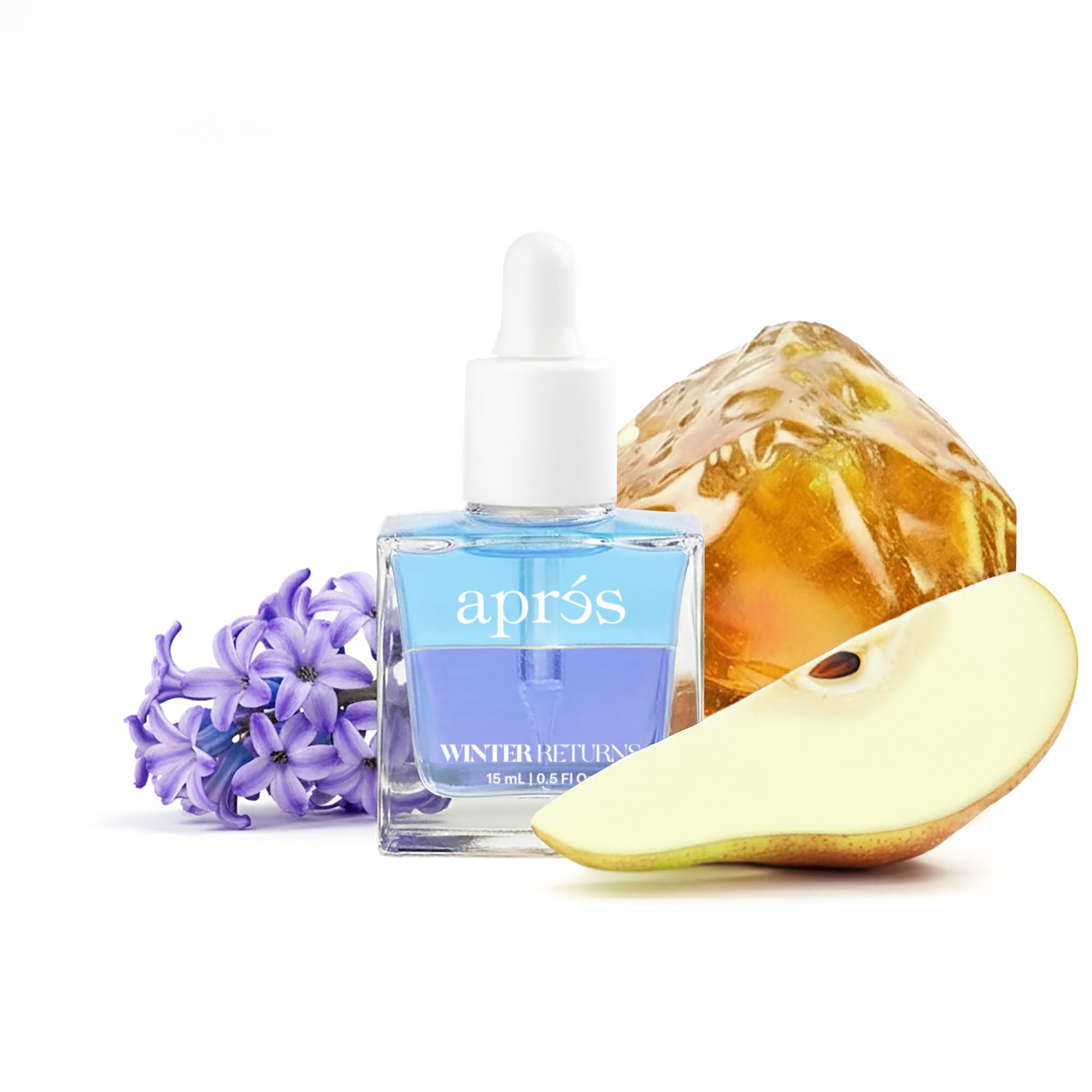 Apres Light & Shadow Cuticle Serum, Nourishing Blend of Almond and Jojoba Oil, Vitamin B and Turmeric, Cuticle Repair Oil 15 mL (15 ml, Winter Returns (Pear, Hyacinth, and Amber))