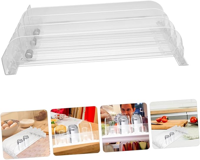 Luxshiny Automatic Drink Pusher for Refrigerators Compact Shelf Organizer for Beverages Snacks Cosmetics Display Sturdy Design for Convenience Store Home Use