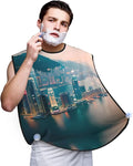 Cute Black Pug Dog-Standard-Scale-2_00x Print Beard Bib Shaving Apron, Beard Hair Trimming Cape Gift For Dad