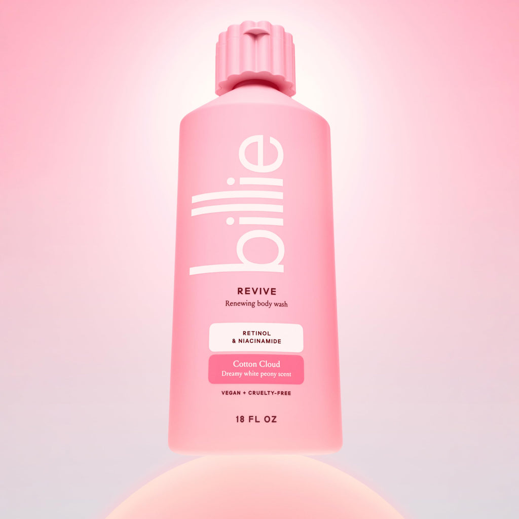 Billie Reviving and Renewing Women's Body Wash, 18 fl oz, Cotton Cloud Scent, Vegan, Cruelty Free