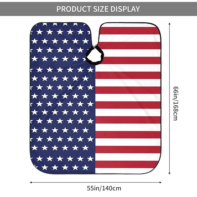 American Flag Barber Cape Hair Cutting Cape Patriotic USA Haircut Cape Hair Cape Apron Barber Supplies Salon Capes For Clients Men Women