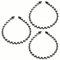 KELUBATU Metal Headband for Men, Adjustable Wavy Hair Band, Non-Slip 3 Pcs