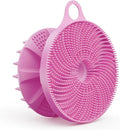 2 in 1 Silicone Brush, BEAUTAIL Body Shower Scrubber and Scalp Hair Massager Shampoo Brush, Deeply Cleanse Skin, Dandruff Removal and Hair Growth, Gentle for Women Men Sensitive Skin, 1 Pack (Lilac)