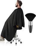 ULG Professional Hair Cutting Cape with Neck Duster Brush Waterproof Extra Large Size Salon Barber Cape Haircut Cape for Men Women and Kids, 57”×72” Full Body Coverage, Black