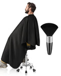 ULG Professional Hair Cutting Cape with Neck Duster Brush Waterproof Extra Large Size Salon Barber Cape Haircut Cape for Men Women and Kids, 57”×72” Full Body Coverage, Black