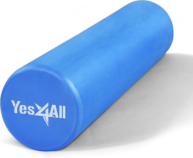Yes4All EVA Firm Foam Roller for Back - Round Roller for Exercise, Yoga & Pilates 12/18/24/36 inch