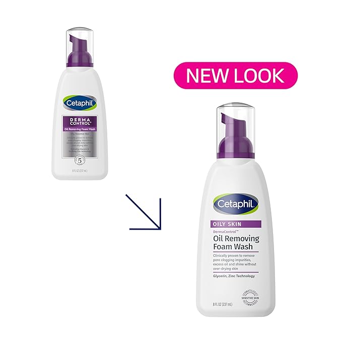 Cetaphil Pro Oil Removing Foaming Face Wash, Sensitive Skin, 8 fl oz, 3ct
