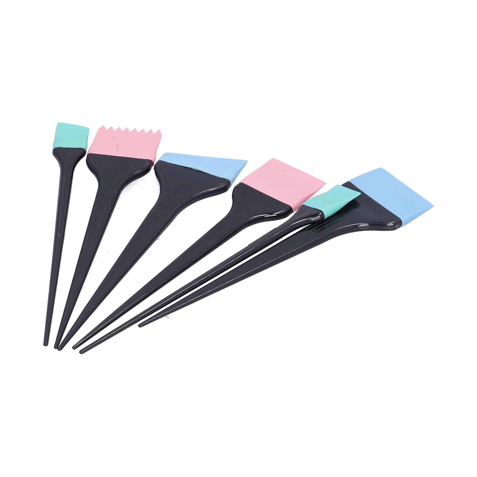 ZJchao Hair Dye Applicator Brushes, 6pcs Silicone Hair Dye Brush Soft Hair Coloring Kit for Home Barber Shop Salon Hair Bleach Tinting Diy Tool Hair Treatments Coloring Brush Set Hair