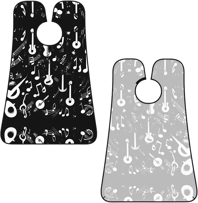 Music Symbols Love Print Beard Bib Apron For Men, Beard Hair Catcher For Men Shaving Trimming,Beard Cape Cloth