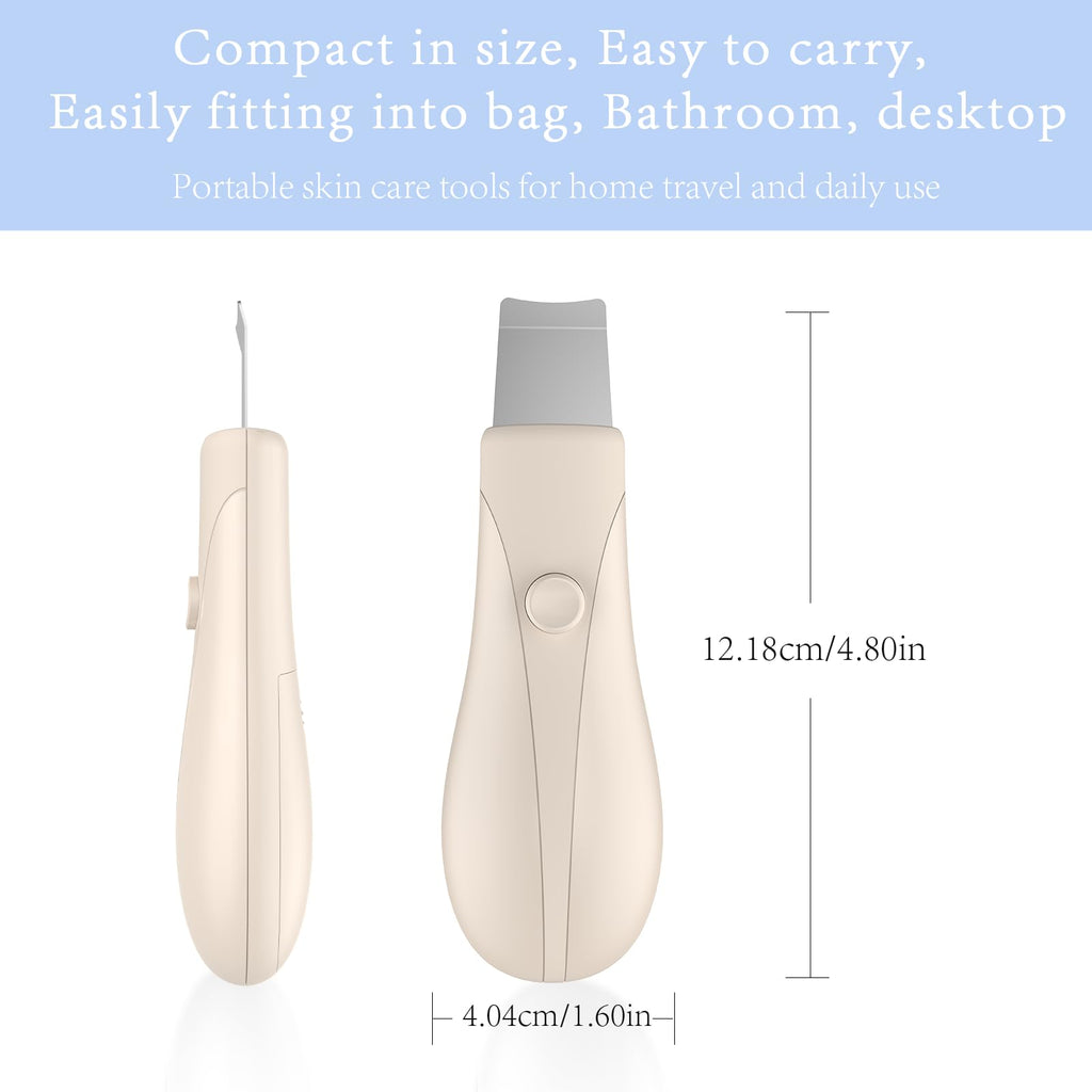 Skin Scrubber Face Spatula Skin Spatula Pore Cleaner Blackhead Remover Tools for Facial Deep Cleansing Skin Care Tool for Men and Women (Beige)
