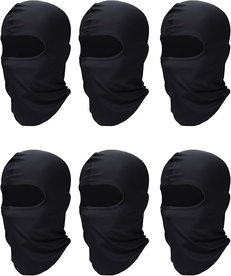 SATINIOR 6 Pcs Ski Mask Cover Balaclava Full Face Mask Summer Face Cover UV Windproof Balaclava for Men Women Outdoor Sports