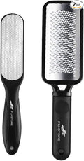 Fu Store 2 Pack Foot Files Callus Remover Stainless Steel Foot Rasp and Dual Sided Feet File Professional Scrubber Pedicure Tools Premium for Feet Care Remove Hard Skin