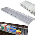 STORE FIXTURES DIRECT Auto Feed Shelf Product Pusher Kit, Adjustable Pushing System for 24" L x 12" D Shelves, 2 Pack - [18 Shelf Pushers + 20 Dividers]