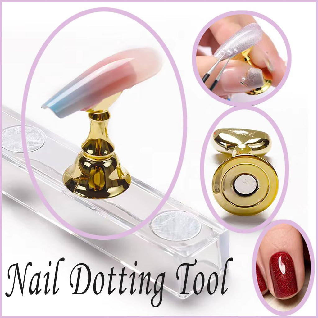 24 Pieces Nail Art Tools Kit Resin Nail Art Palette Acrylic Silicone Engraving Pen Dotting Pen Mixing Palette Detail Brushes Tools for Nail Art DIY Home Salon Makeup Display (Gold)