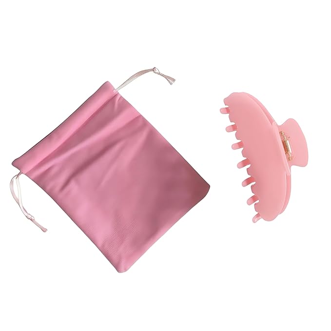 OideGuiing Durable Acetate Hair Clips - 4-Inch Jam Color Claw Clips for Fine and Thick Hair (Pink)