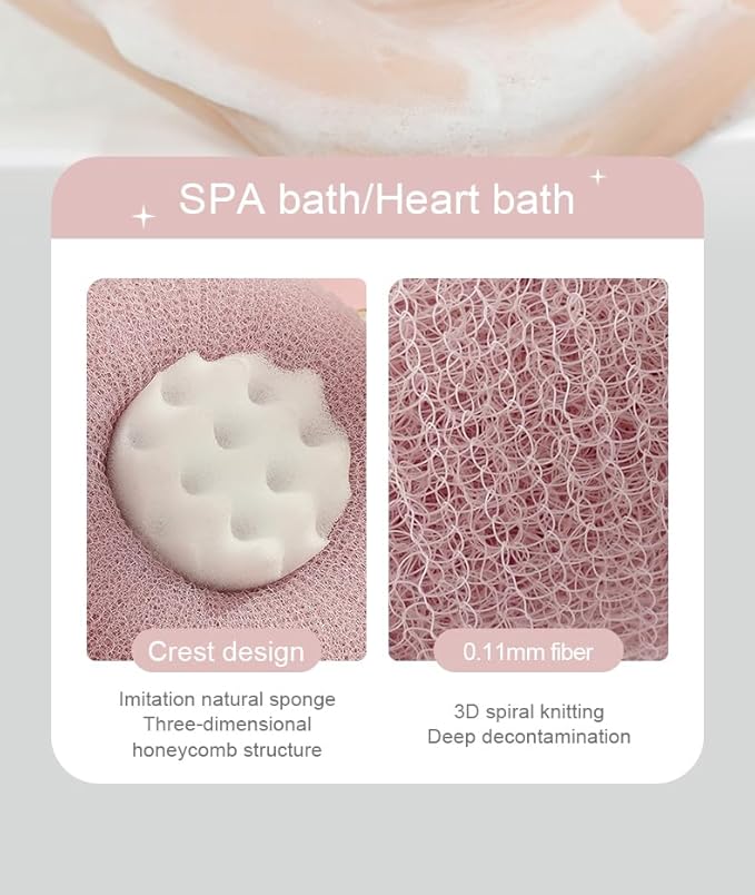 Bath Sponge, Suction Cup Bath Ball Body Scrubber, 2026 Upgraded 2-in-1 Sunflower Ball Exfoliating Bath Sponge Cleaning Brush, Mesh Shower Body Sponge Accessories for Women, Men Shower (3 Color)