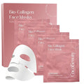 Collagen Sheet Mask – Hydrating Korean Face Mask for Fine Lines & Anti-Aging, Deep Moisture, Radiant Skin Boost, Bio-Collagen Facial Masks (4 Pack)