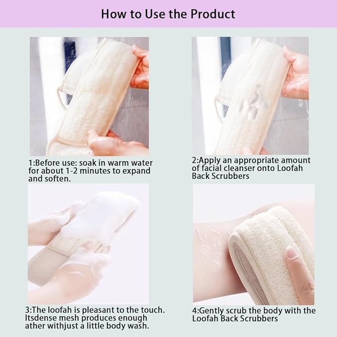 haikuluo Natural Loofah Back Scrubber,1 Pack