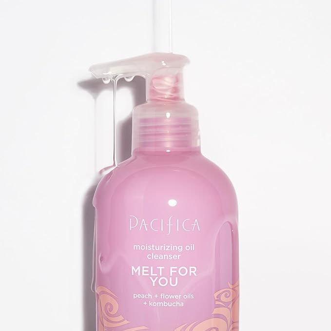 Pacifica Melt For You Facial Cleansing Oil – Hydrating Daily Face Wash & Makeup Remover Oil Cleanser for All Skin Types, Gentle Non-Comedogenic, Vegan, Clean Beauty, Dermatologist Tested 8 fl oz