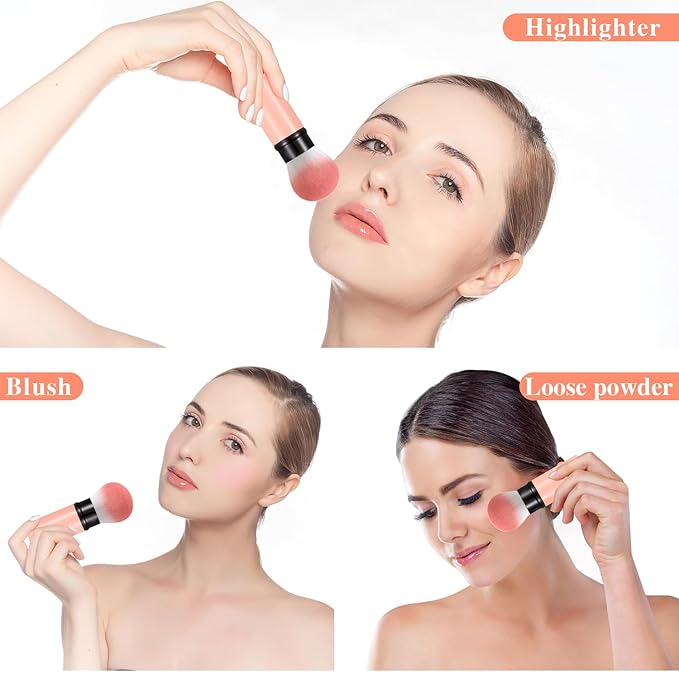 Retractable Makeup Brush, Travel Kabuki Face Blush Brush