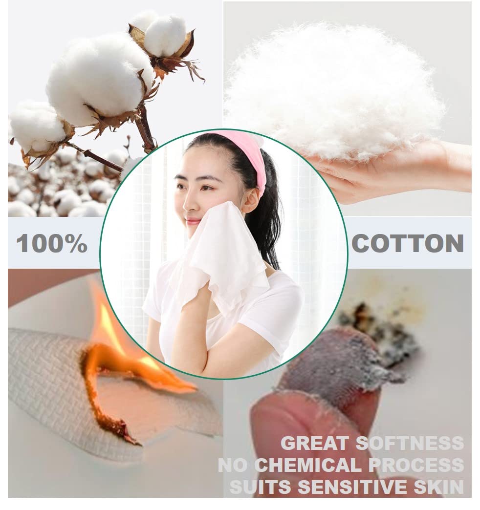 QUALIALL Compressed Washcloths Towels, Premium Disposable Wash Cloths for Travel Camping