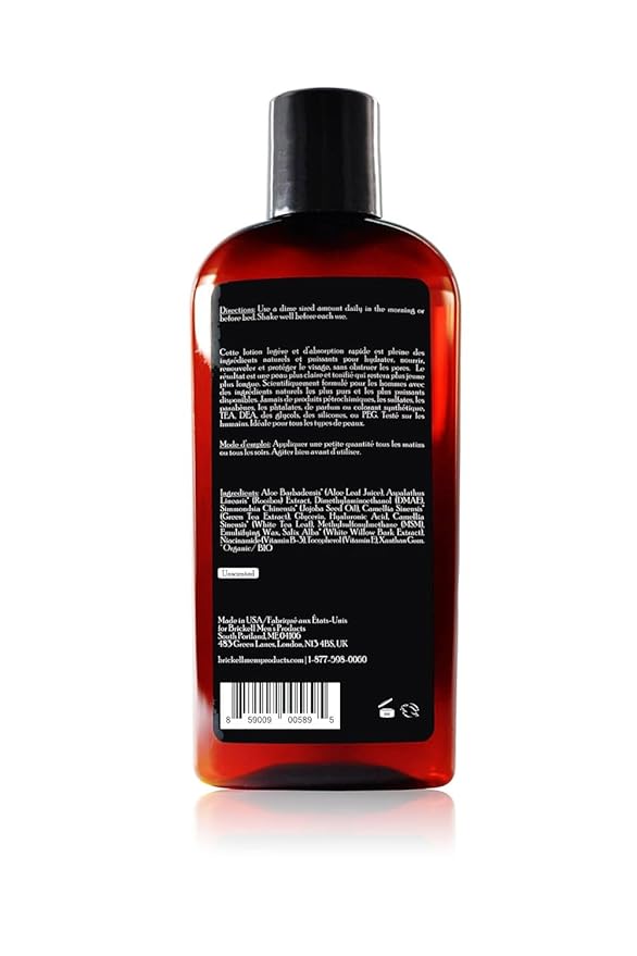 Brickell Men's Daily Essential Face Moisturizer for Men, Fast-Absorbing Face Lotion with Niacinamide, Green Tea, and Hyaluronic Acid, 4 Ounce, Unscented