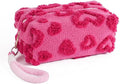 SxoSyo Plush Makeup Bags, Cosmetic Cases, Pink Heart
