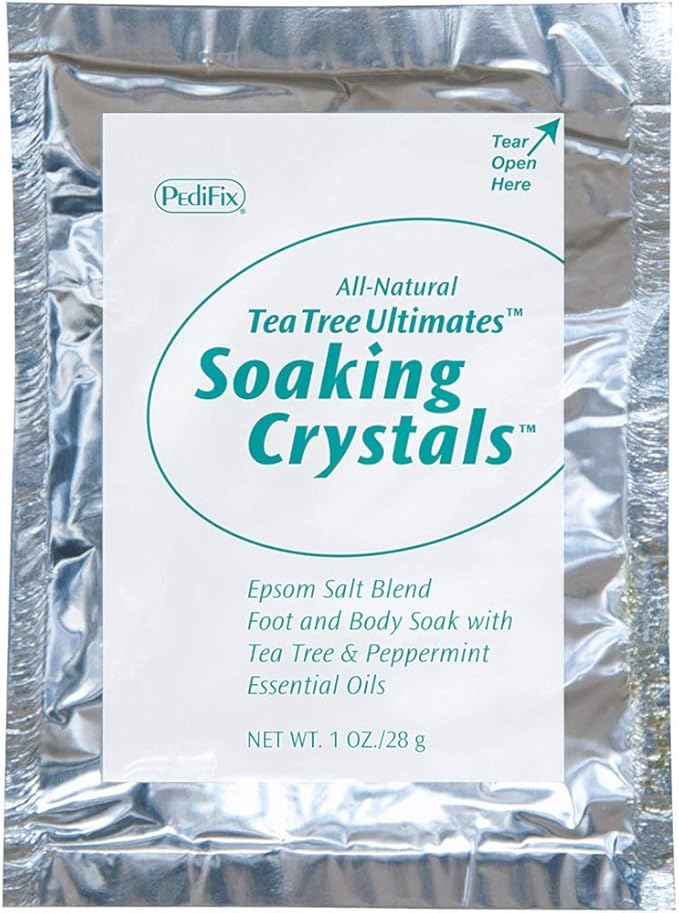Pedifix Tea Tree Ultimates Soaking Crystals Foot Bath 6 Packets, 1 Ounce each ( Pack of 2 )