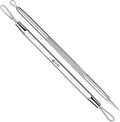 Blackhead Remover Professional Skincare Spot Treatment Blackhead Remover Tool for Blemish Comedone Whiteheads Pimple Popper with Double Sided Soft Touch and Anti-Slip Design (Silver 2Pcs)