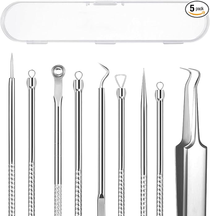 AskBed 5PCS Blackhead Remover Comedone Extractor Kit