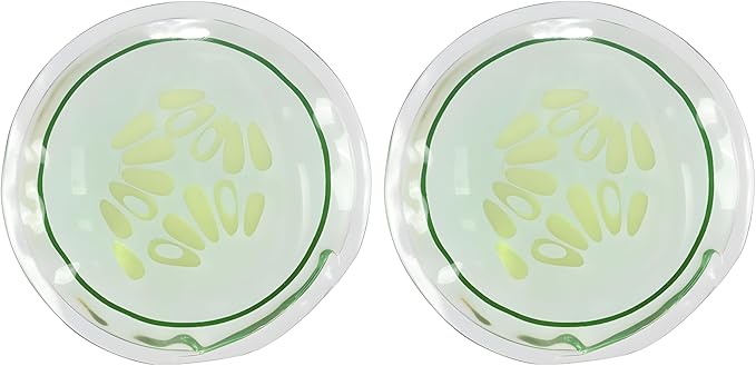 Bexter Cucumber Hot & Cold Eye Pads – Gel Eye Masks for Puffiness, Dark Circles, Migraines & Stress Relief – Reusable, Microwavable & Freezable – 2 Pads Set