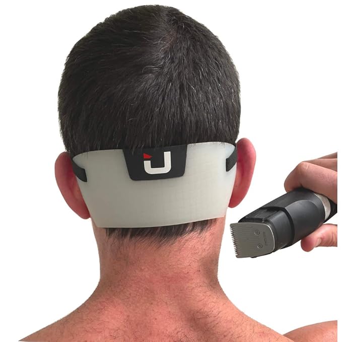 EdgUp Neckline Shaving Template for Men – Hands-Free DIY Haircut & Fade Guide, Flexible Silicone Neckline Trimmer Stencil, Original Since 2012