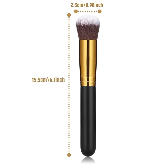 Blulu 2 Pack Self Tanning Brush for Face and Kabuki, Self Tanner Brush Applicator for Makeup Powder Foundation, Bronzing Lotion, Tanner Spray, Substitute for Face Tanning Mitt