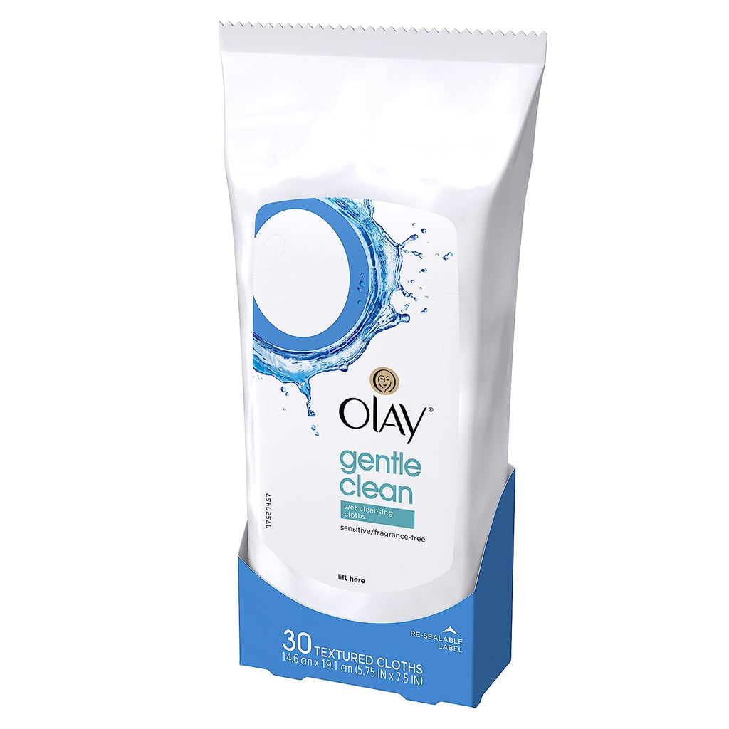 Olay Cleanse Gentle Facial Cloths, Fragrance Free, 30 count - Packaging may vary