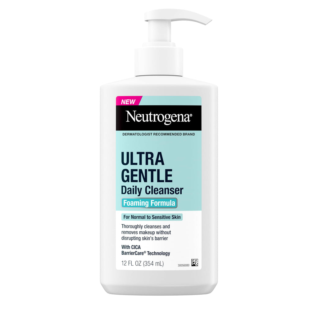 Neutrogena Ultra Gentle Foaming Facial Cleanser, Fragrance-Free, 12 fl oz