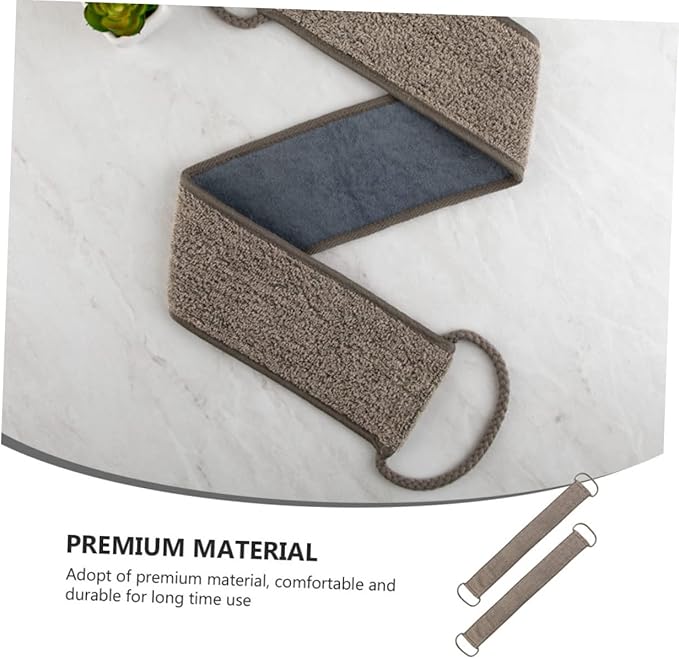 Ipetboom 2pcs Exfoliating Back Scrubber Strap Dead Skin Remover Towel for Deep Cleansing Comfortable Grip Skin Types for Back Neck and Shoulder Care