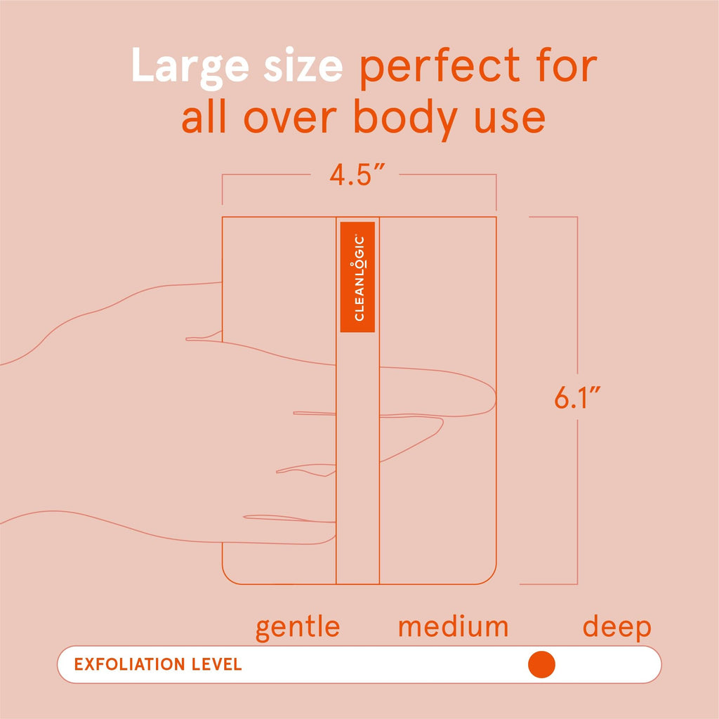 Cleanlogic Exfoliating Body Scrubber - Large Bath and Body - 3 Count