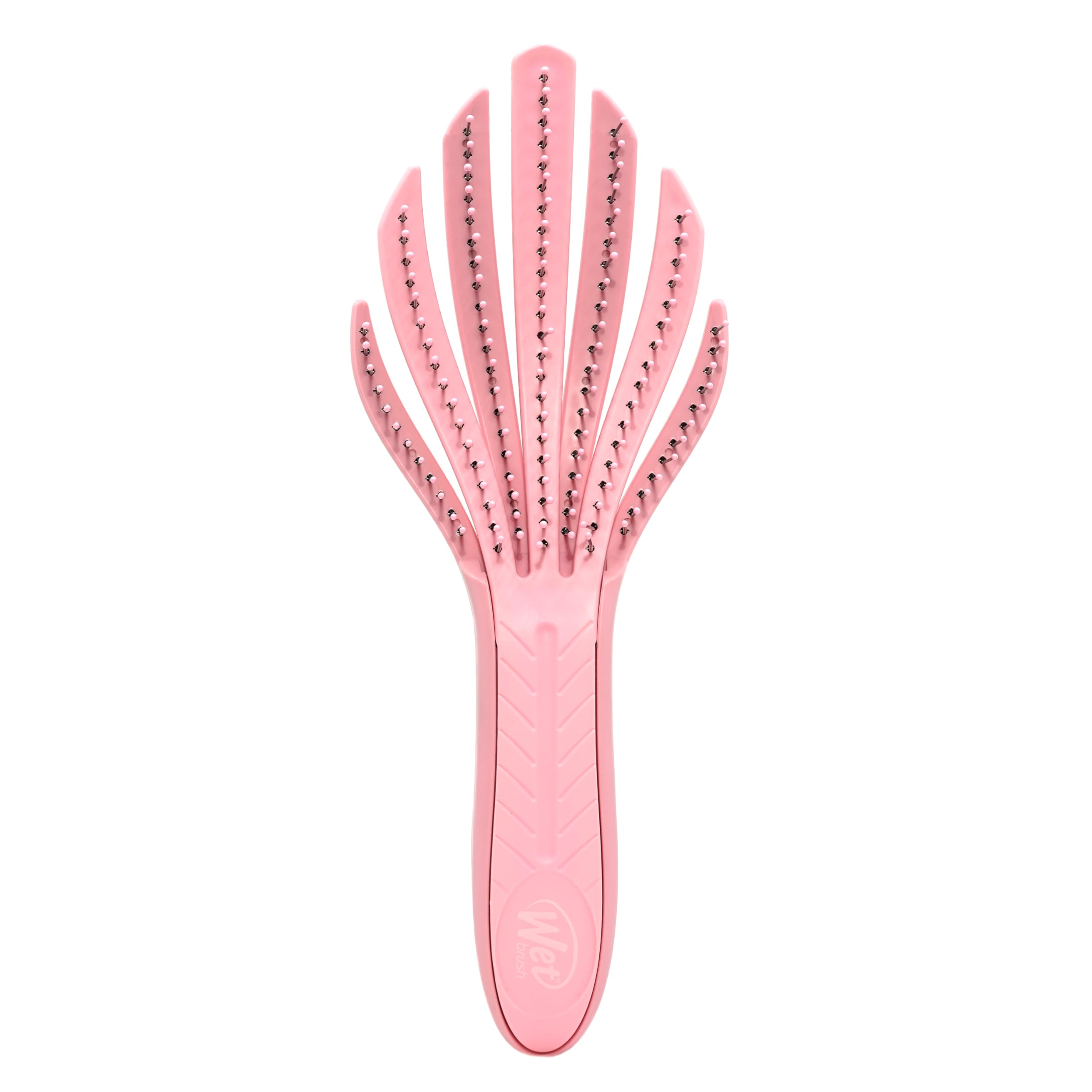 Wet Brush Go Green Curl Detangler Hair Brush - Pale Pink Ultra-Soft IntelliFlex Detangling Bristles Glide Through Tangles with Ease - Great For Curly Hair-No Split Ends & Pain-Free for Wet or Dry Hair