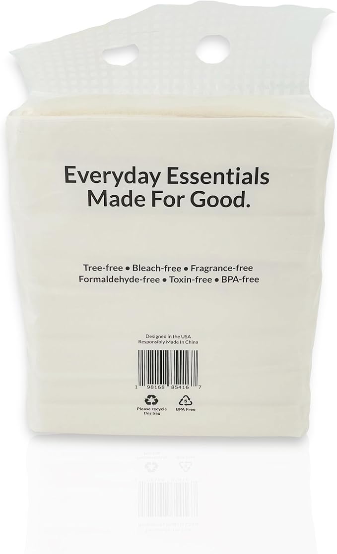Terre Bamboo Car Tissue Refills, 3-Ply, Unbleached, 8 Pack (320 Sheets Total), FSC-Certified, Facial Tissues Refills for Car Visor Tissue Holder, Travel Tissue Tubes Box Container, Sustainable