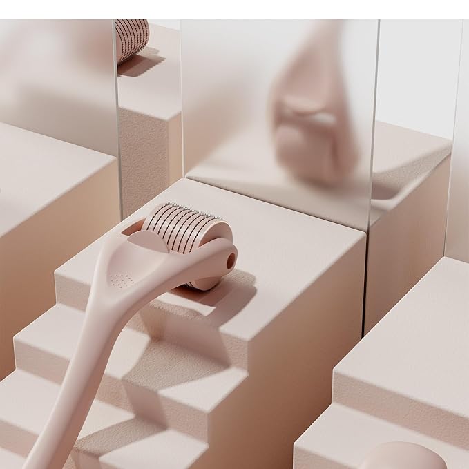 ROSELYNBOUTIQUE Derma Roller – Personal Care Beauty Tool for Men & Women – Manual Use (Beige)