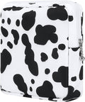 Desing Wish Sanitary Pad Storage Bag Portable Period Bag for Teen Pads/Sanitary Napkins/Small Tampons, Sanitary Napkin Storage Bag First Period Gifts for Teen Girls (Cow)